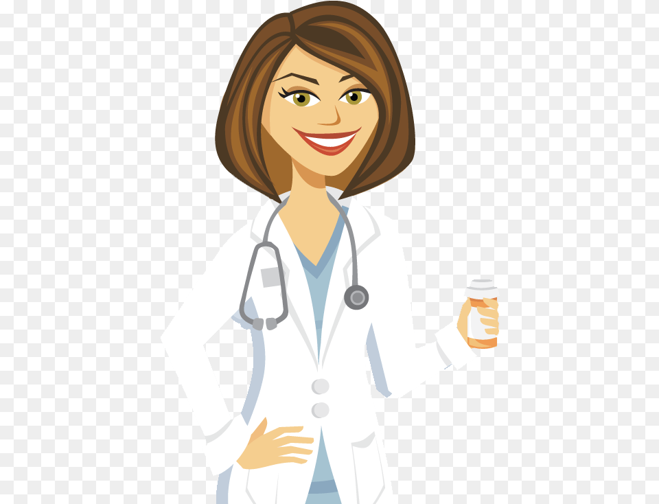 Transparent Sad Doctor Clipart Female Doctor Cartoon, Adult, Person, Lab Coat, Woman Free Png