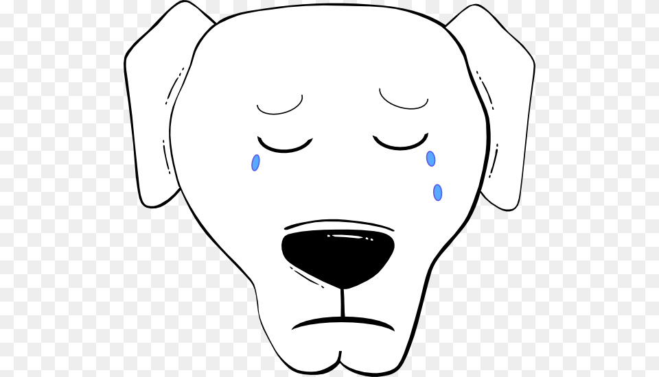Transparent Sad Mouth Cartoon Dog Face, Person, Stencil, Head Png Image
