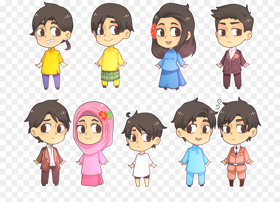 Transparent Sadi Clipart Baju Melayu Cartoon, Book, Comics, Publication, Baby Free Png