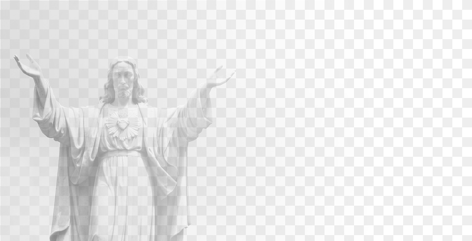 Transparent Sagrado Corazon De Jesus Monochrome, Art, Adult, Female, Person Free Png Download
