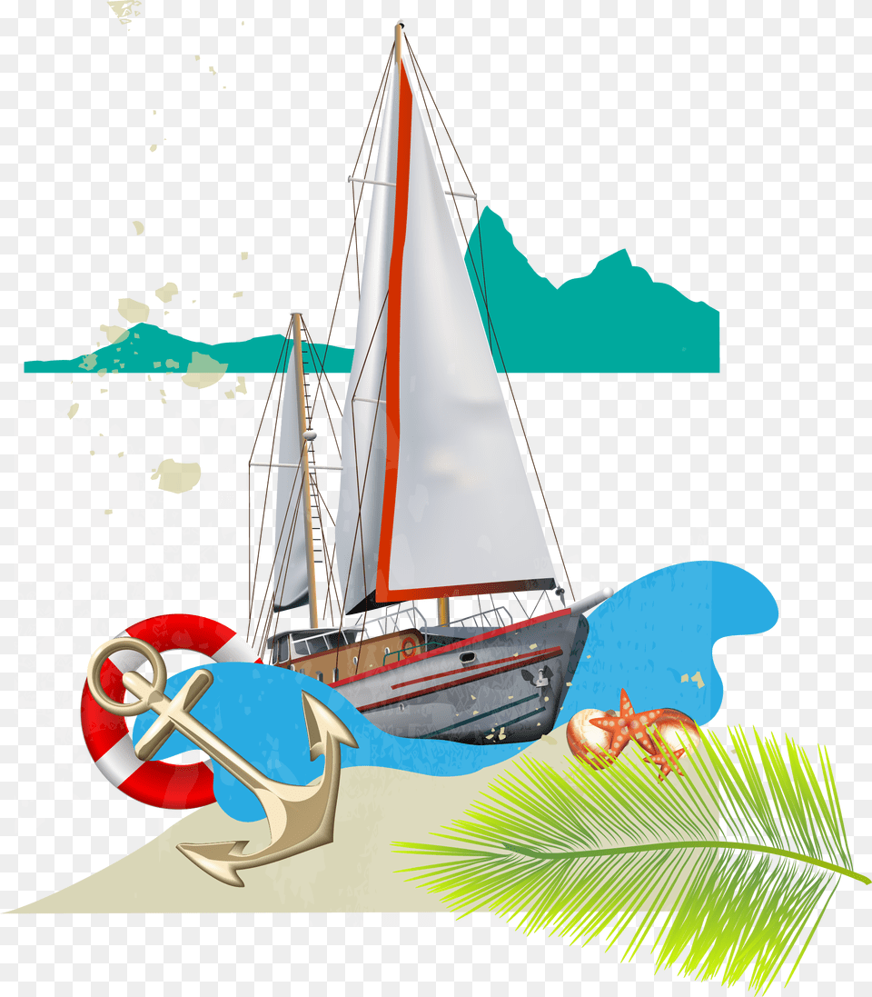 Sailboat Sail, Boat, Transportation, Vehicle, Yacht Free Transparent Png
