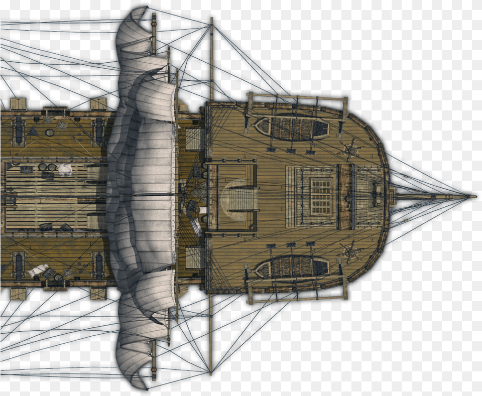 Transparent Sailing Ship Old Ship Top View, Cad Diagram, Diagram, Architecture, Building Png Image