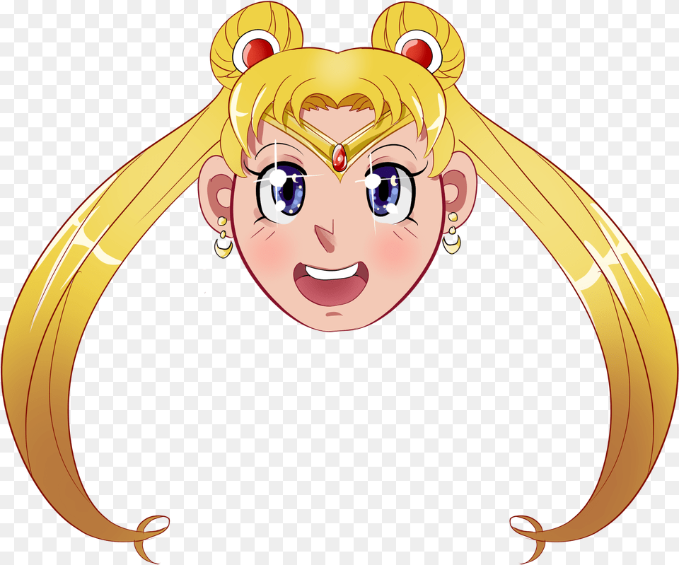 Transparent Sailor Moon Chibi Cartoon, Baby, Person, Face, Head Png Image