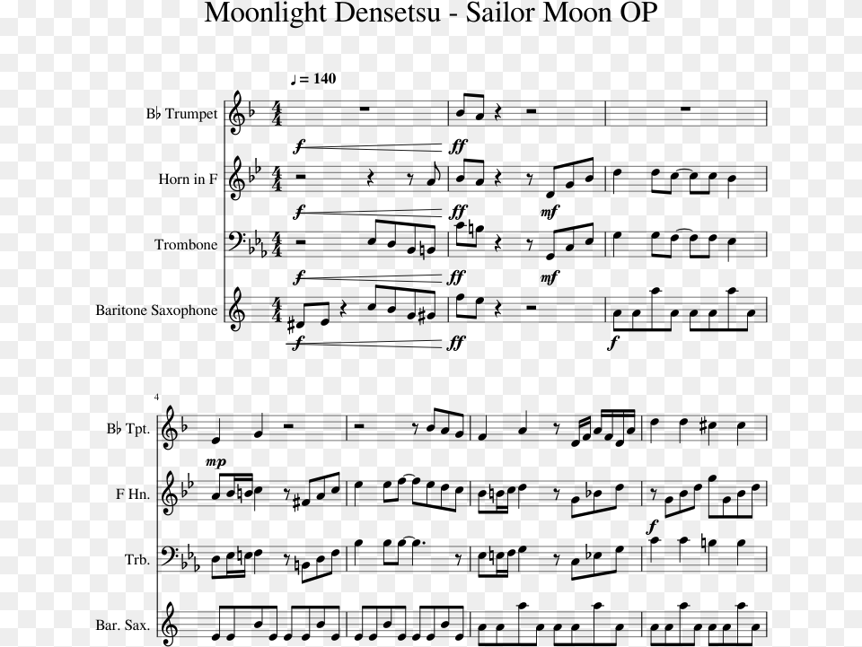 Transparent Sailor Moon Moon Sailor Moon Violin Sheet Music, Gray Png Image