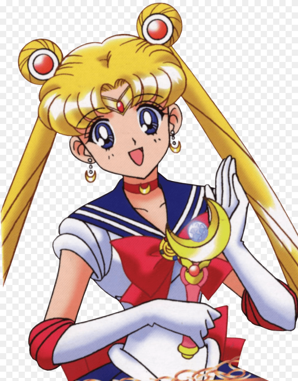 Transparent Sailor Moon Sailor Moon Clip Art, Book, Comics, Publication, Baby Free Png