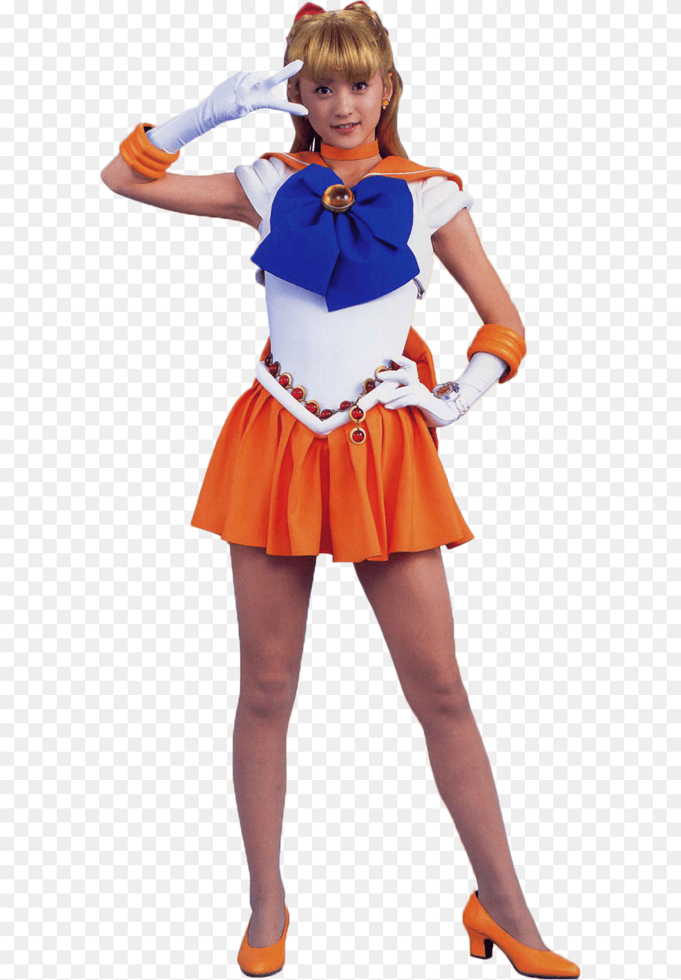 Transparent Sailor Venus Sailor V Pretty Guardian Sailor Moon, Person, Clothing, Costume, Glove Free Png