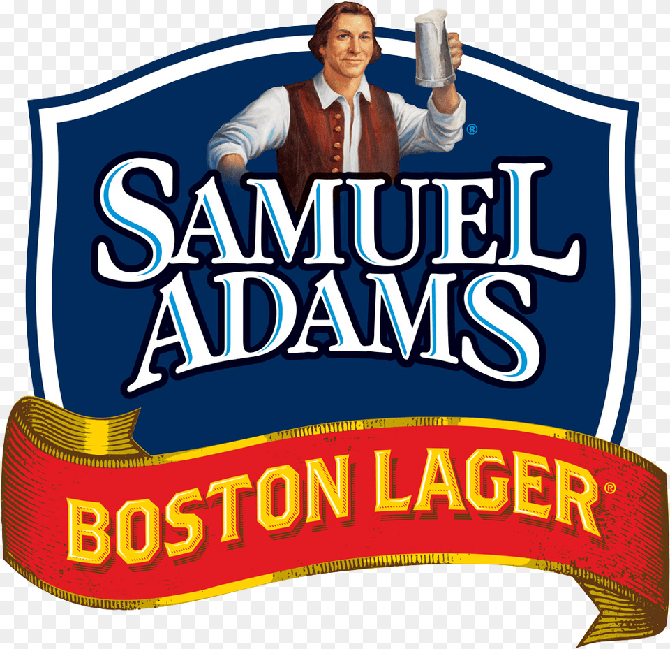 Transparent Sam Adams Logo Sam Adams Boston Lager Logo, Adult, Person, Man, Male Free Png Download