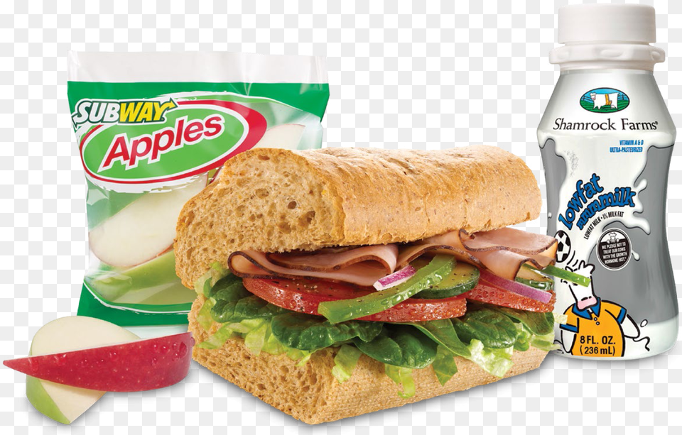 Transparent Sandwich Clipart Subway Turkey Sandwich Meal, Burger, Food, Lunch, Person Png