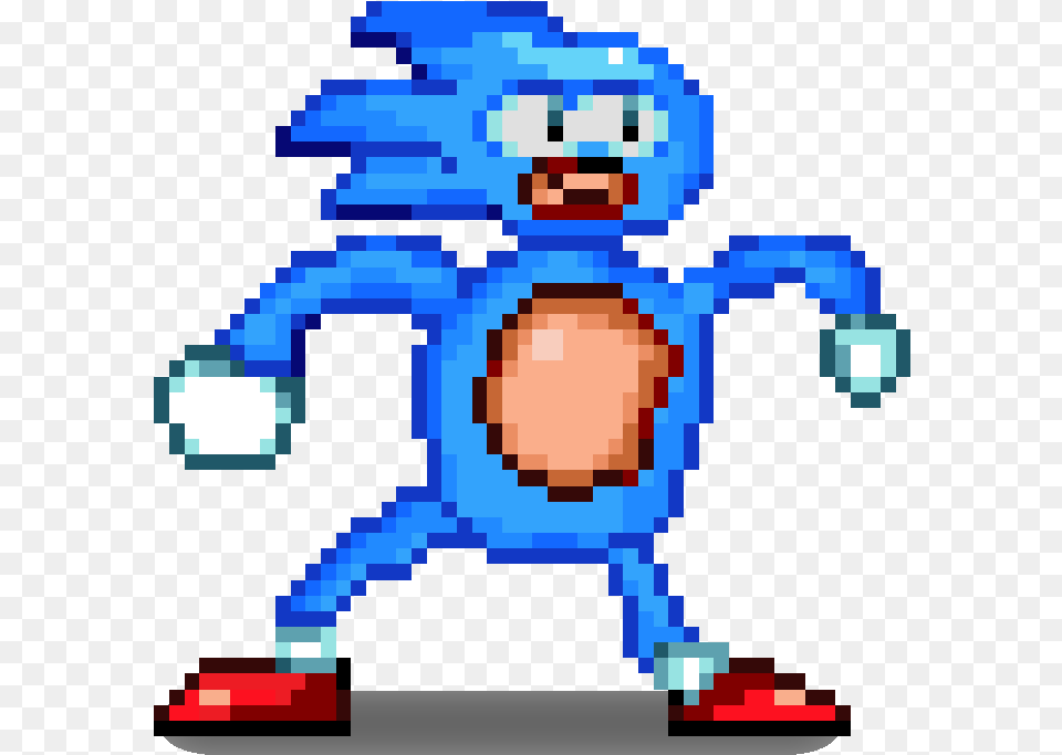 Transparent Sanic Knuckles Sonic Pixel Art Png