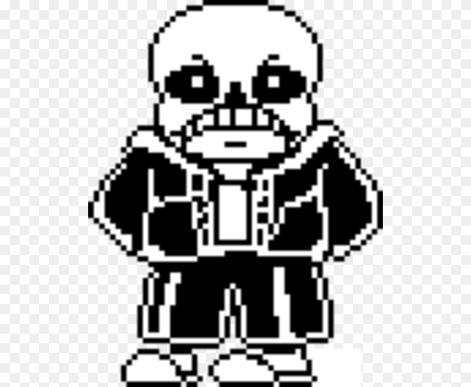 Transparent Sans Sprite Undertale Sans, Stencil, Qr Code Png Image