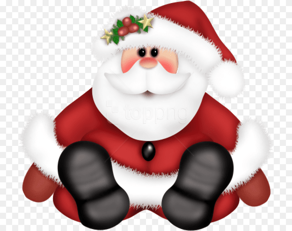 Transparent Santa Claus Cute Santa Christmas Clipart, Plush, Toy, Nature, Outdoors Free Png