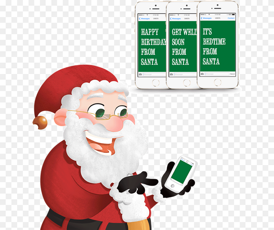 Transparent Santa Claus Face Message From Santa, Electronics, Phone, Baby, Mobile Phone Png