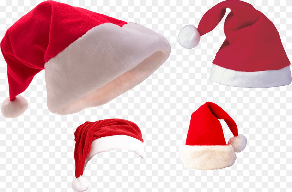 Transparent Santa Hat Christmas Hat Transparent Pdf, Clothing, Cap, Plush, Toy Png Image
