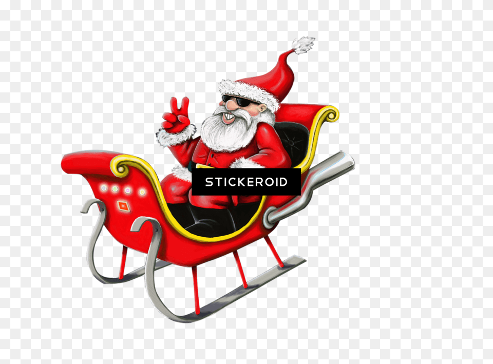 Transparent Santa Sleigh Silhouette, Baby, Person, Face, Head Png Image