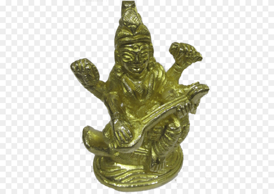 Saraswati God Bronze Sculpture, Accessories, Person, Ornament, Face Free Transparent Png