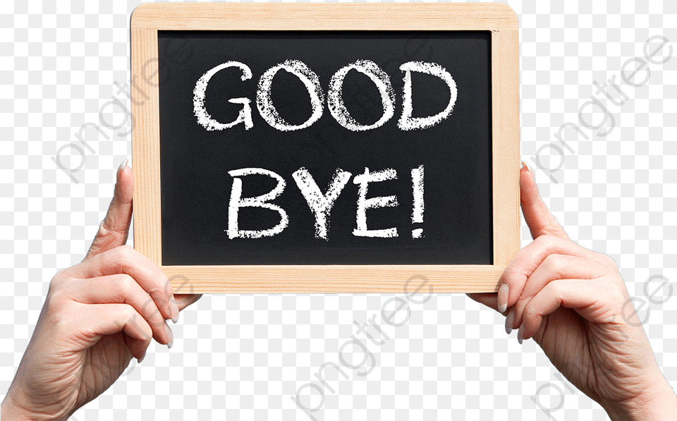 Transparent Saying Goodbye Clipart Goodbye Chalk, Blackboard, Computer, Electronics, Tablet Computer Free Png
