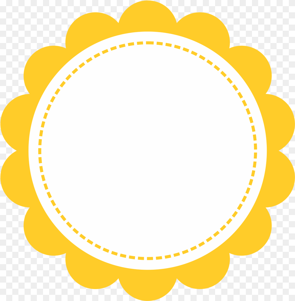 Transparent Scallop Circle Tags Para Chup Chup, Oval Free Png