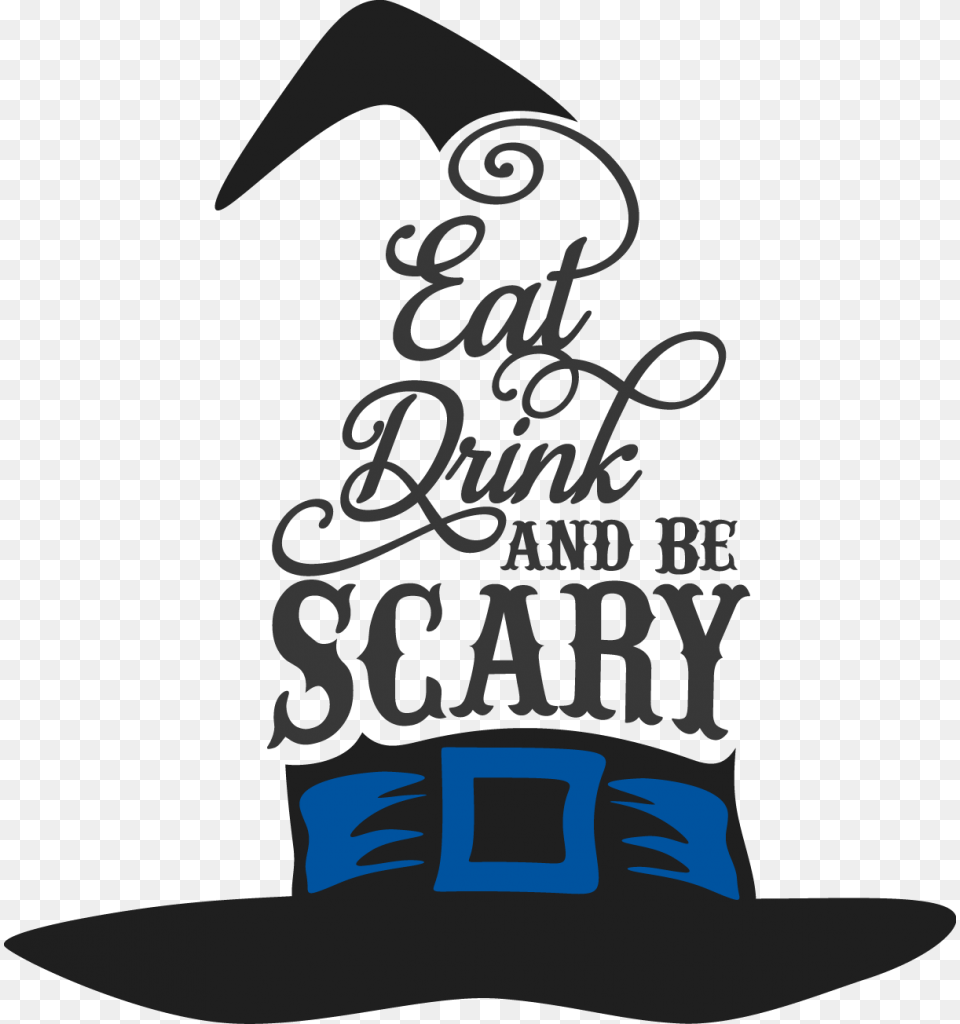 Scary Eat Drink Be Scary, Clothing, Hat, People, Person Free Transparent Png