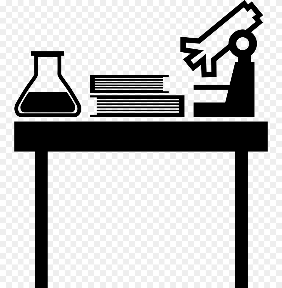 Transparent School Desk Clipart Icon, Lab, Furniture, Table, Stencil Free Png