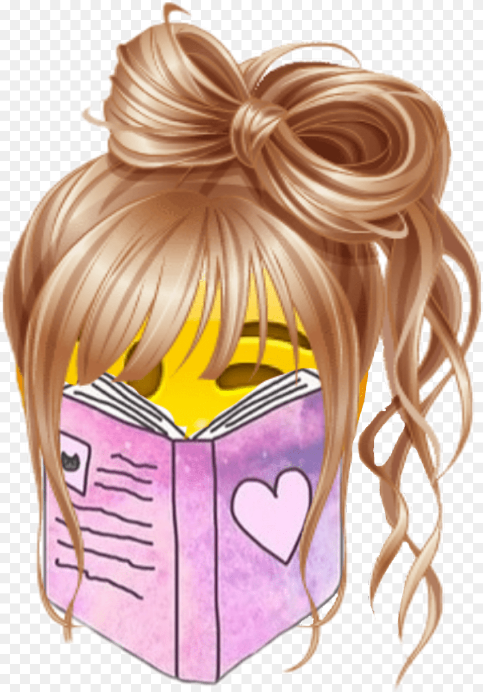 School Emoji School Girl Emoji, Book, Comics, Publication, Adult Free Transparent Png