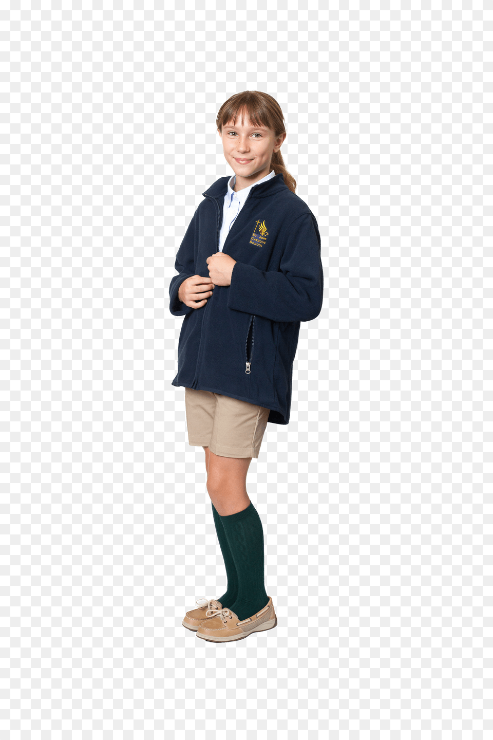 Transparent School Uniform Girl, Long Sleeve, Sleeve, Shorts, Jacket Free Png Download