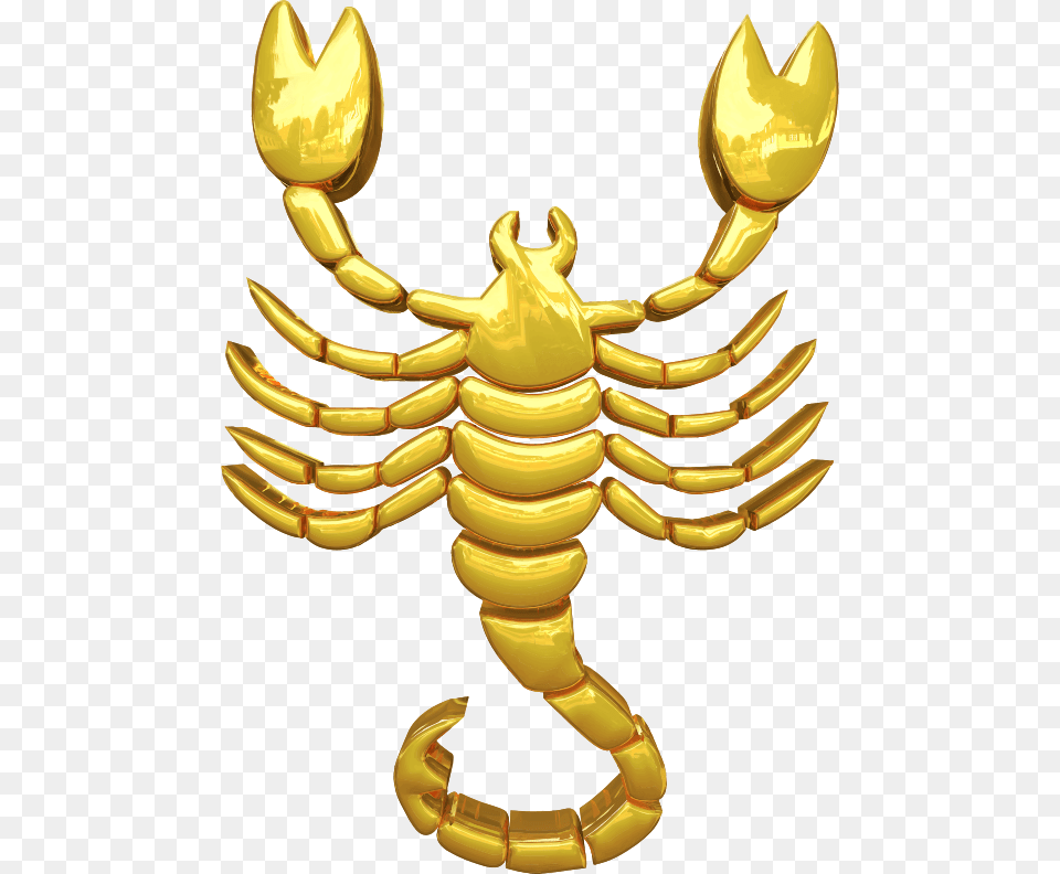 Scorpion Clipart Scorpio Zodiac Sign Golden, Animal, Invertebrate, Spider, Sea Life Free Transparent Png
