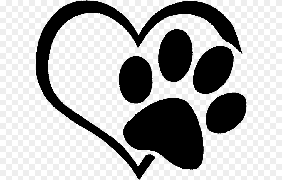 Transparent Scottish Terrier Clipart Heart Paw Print Silhouette Free Png Download