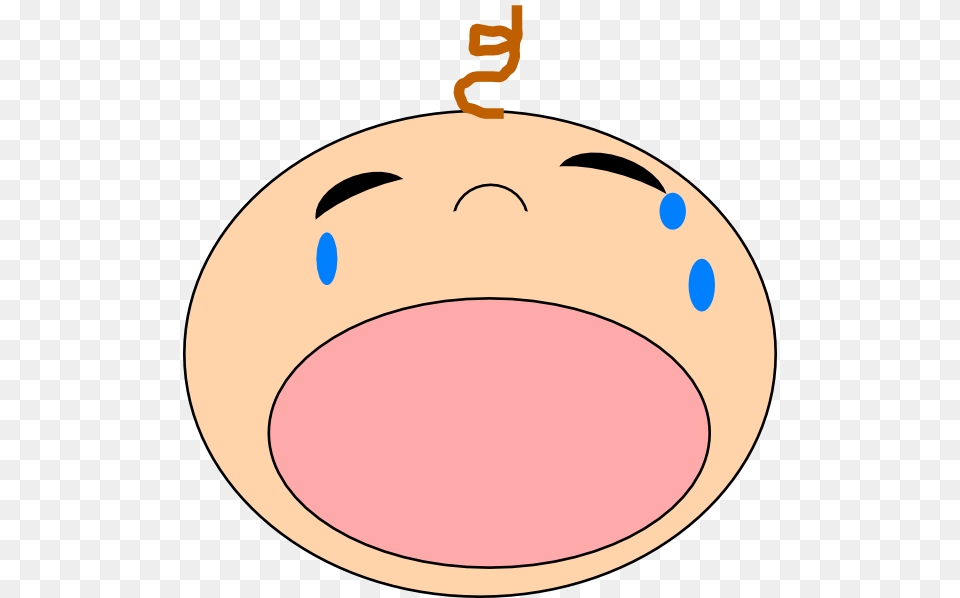 Transparent Screaming Mouth Crying Baby Face Clipart Png Image