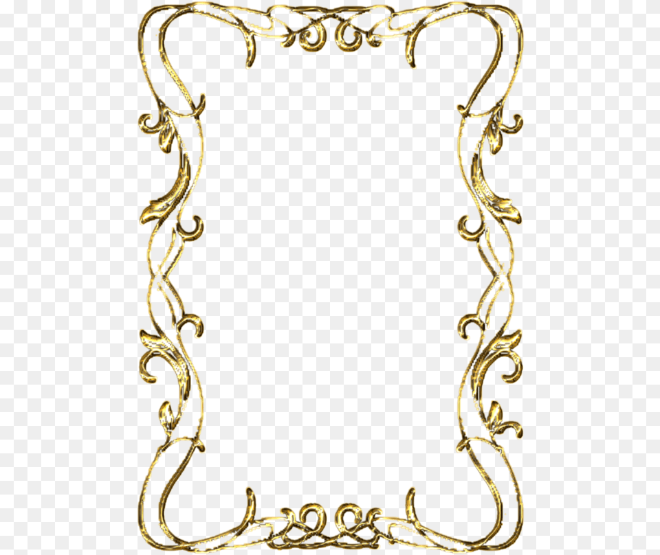 Transparent Scroll Work Gold Picture Frame Transparent Background, Accessories, Jewelry, Necklace Png