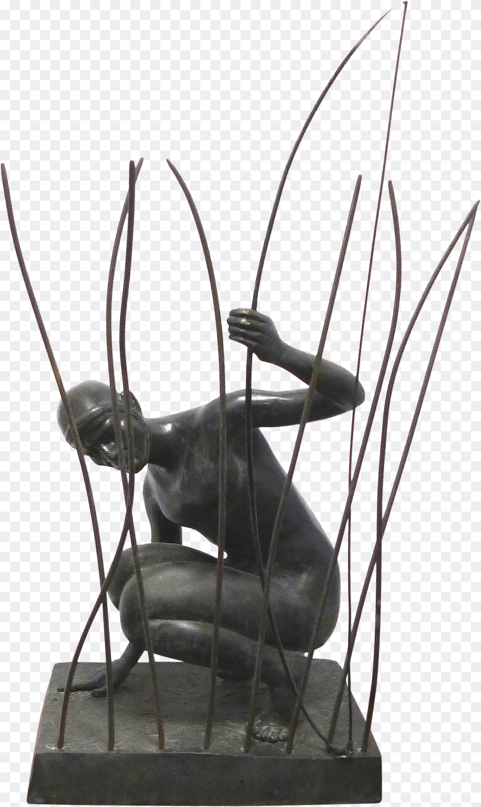 Transparent Sculpture, Bow, Weapon, Art, Figurine Png Image