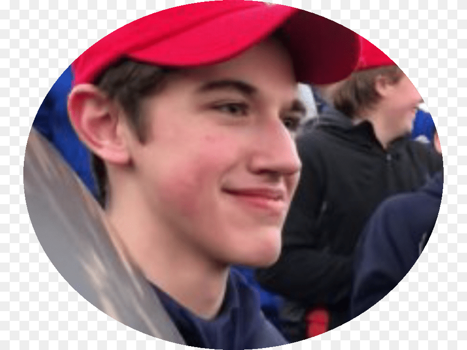 Transparent Scumbag Steve Hat Nick Sandmann, Baseball Cap, Smile, Person, Head Free Png Download