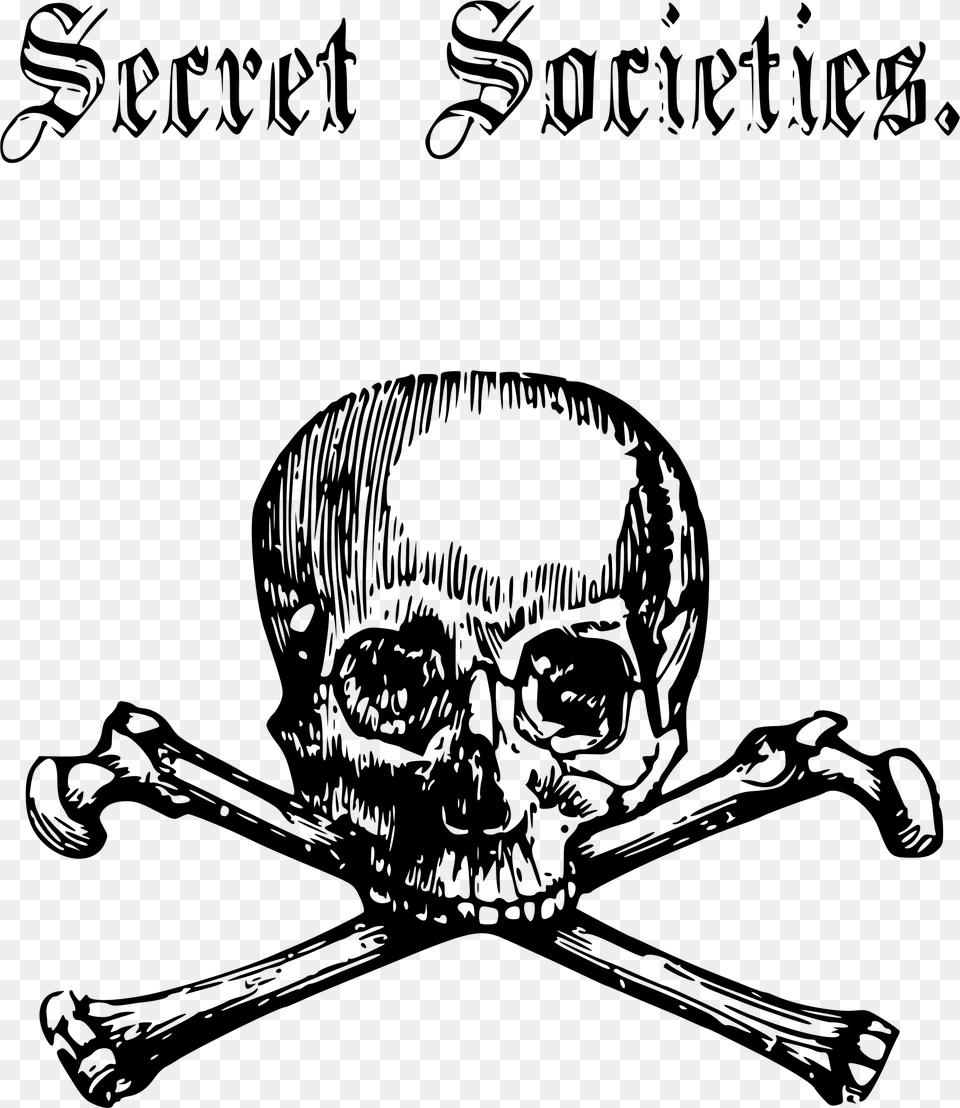 Transparent Secret Agent Clipart Transparent Background Skull And Crossbones, Gray Free Png