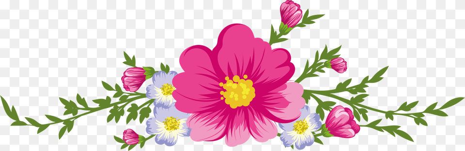 Transparent Separation Clipart Blue Flower Lines Clip Art, Floral Design, Graphics, Pattern, Plant Free Png Download