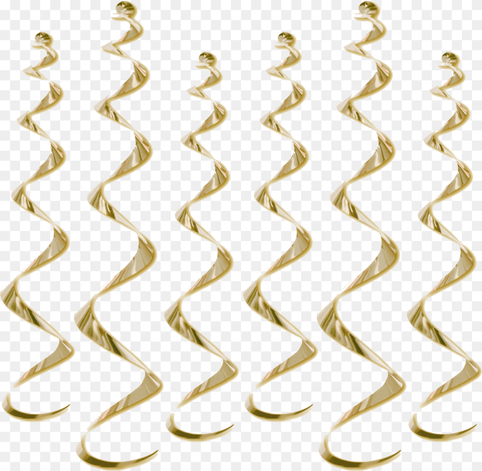 Transparent Serpentinas Gold Decorations Party, Accessories, Earring, Jewelry, Person Png