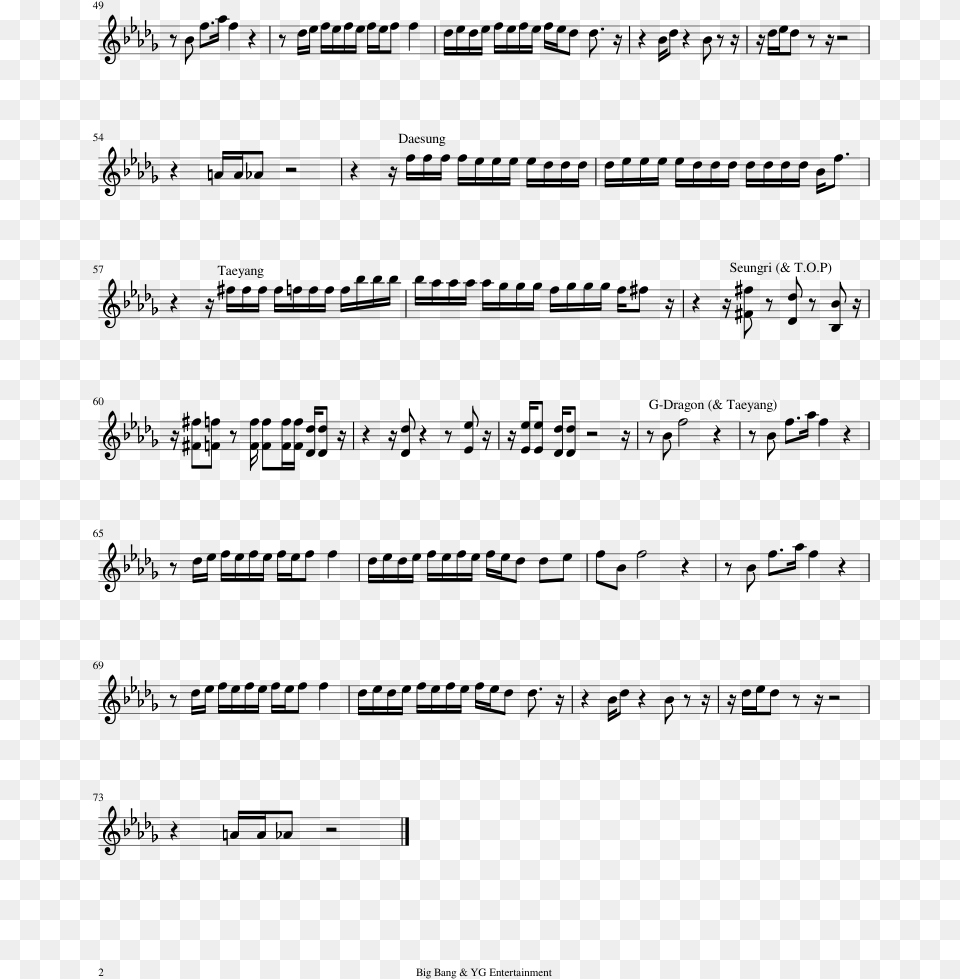 Transparent Seungri Sheet Music, Gray Png