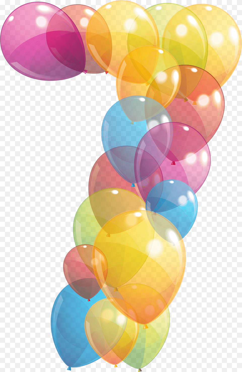 Transparent Seven Number Of Balloons Clipart Image 7 Birthday Balloons, Balloon Free Png