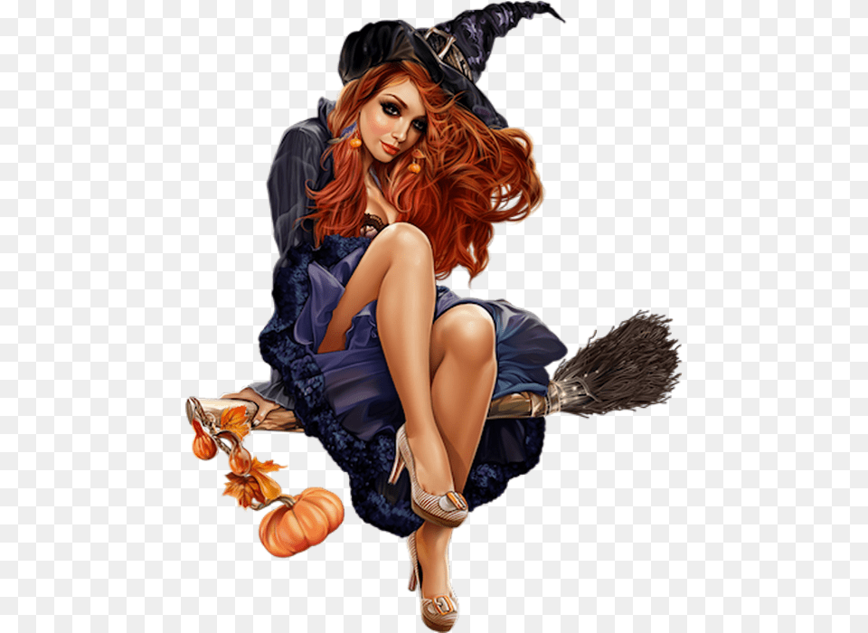 Sexy Witch Sorcire Balai, Adult, Person, Woman, Female Free Transparent Png