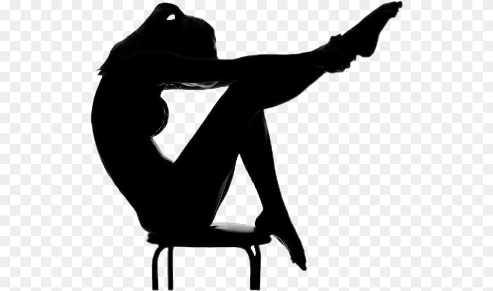 Transparent Sexy Woman Silhouette Sexy Yoga Silhouette, Person, Furniture Png Image
