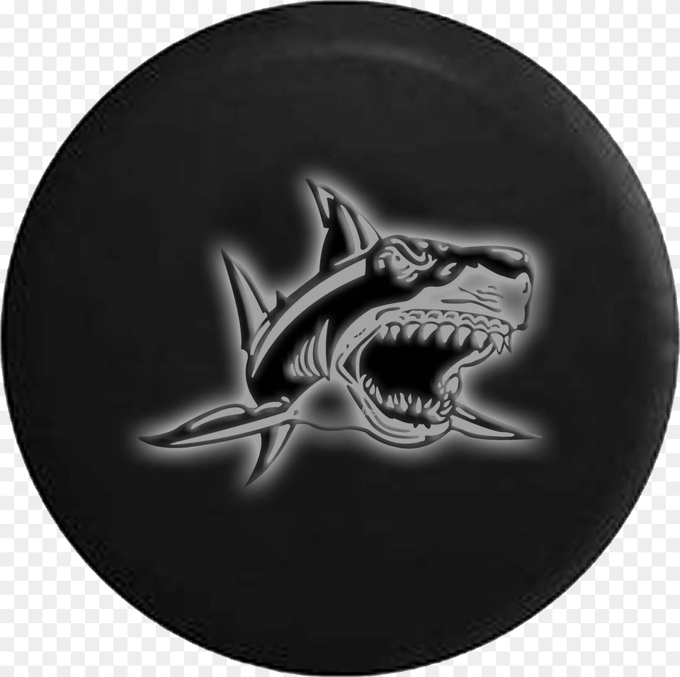 Transparent Shark Attack Great White Shark, Disk, Emblem, Symbol Png