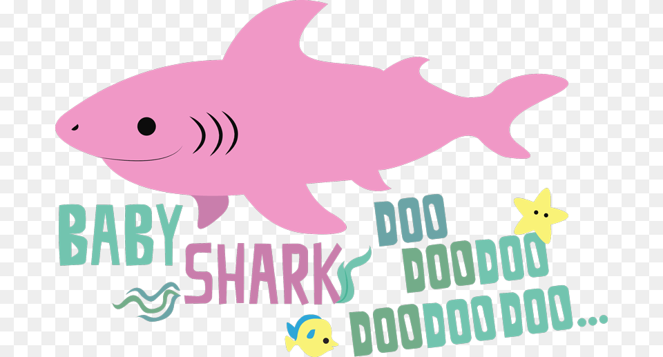 Transparent Shark Clipart For Kids Pink Baby Shark Transparent, Animal, Sea Life, Fish, Dinosaur Free Png Download
