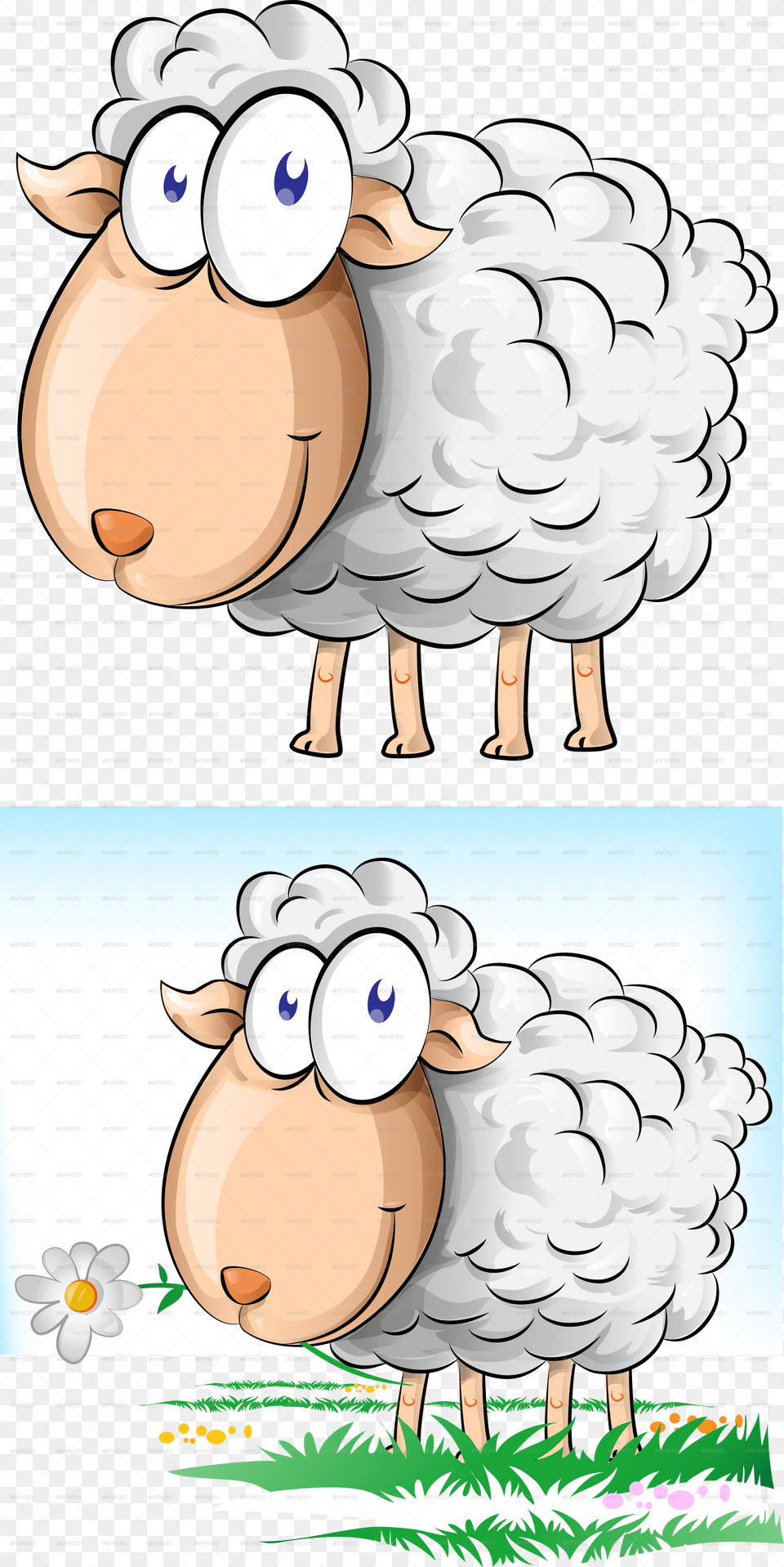 Transparent Sheep Cartoon Sheep, Animal, Livestock, Mammal Free Png Download