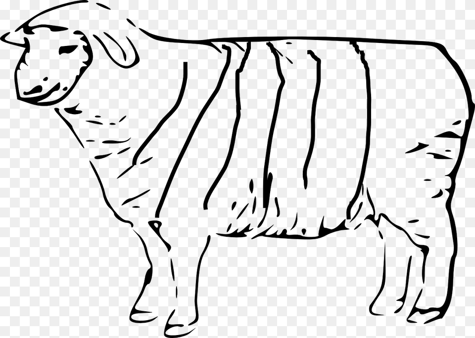 Transparent Sheep Clipart Sheep Clip Art, Gray Free Png