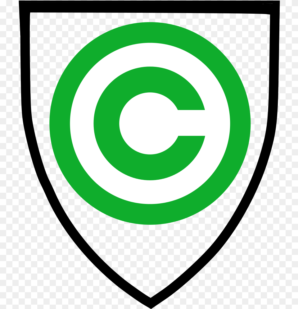 Transparent Shield Shape Copyright Symbol Meme, Green, Logo Free Png