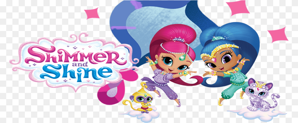 Shine Vector Shimmer And Shine Card, Publication, Baby, Book, Comics Free Transparent Png