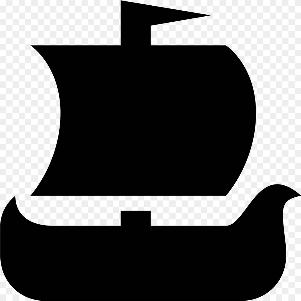 Transparent Ship Silhouette Pirate Ship Icon, Gray Png