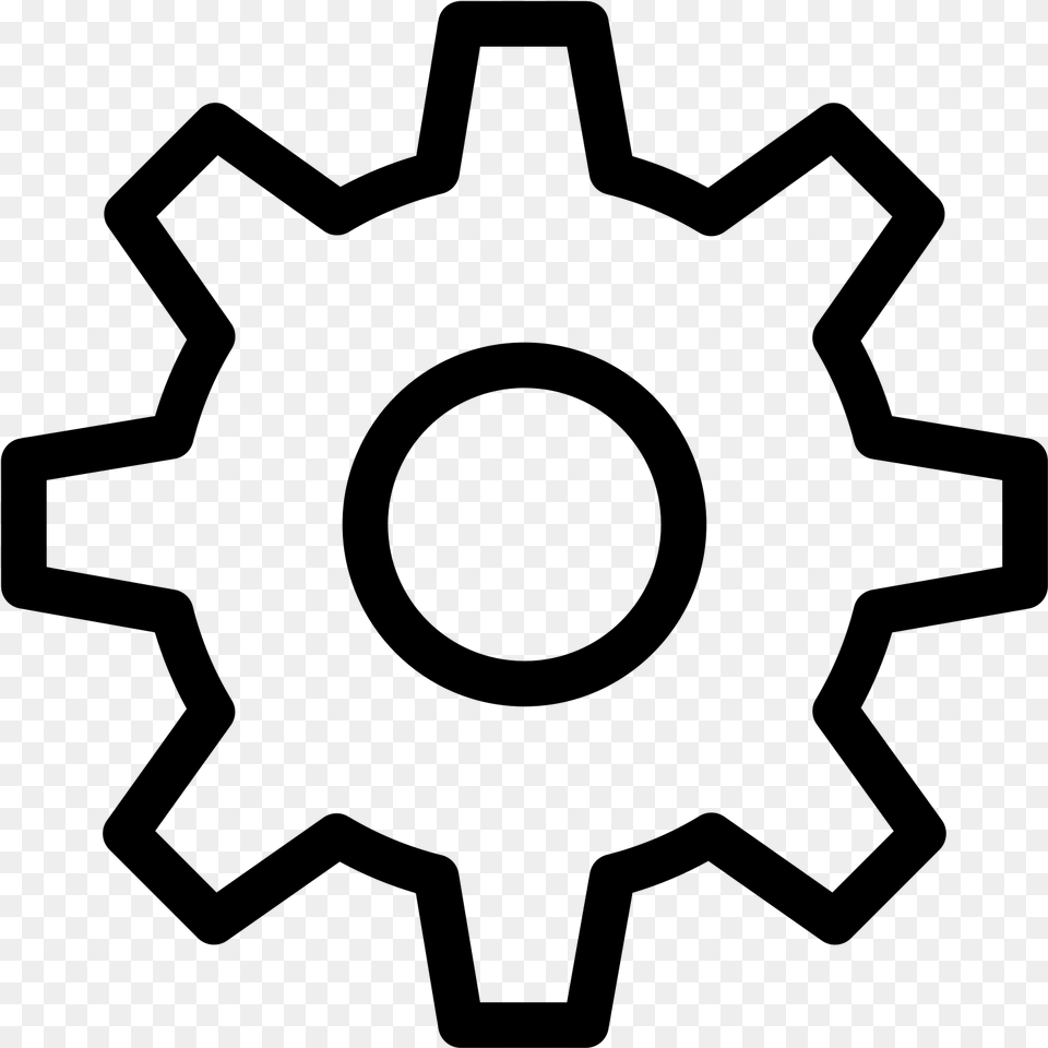 Transparent Ship Wheel Transparent Settings Icon, Gray Free Png