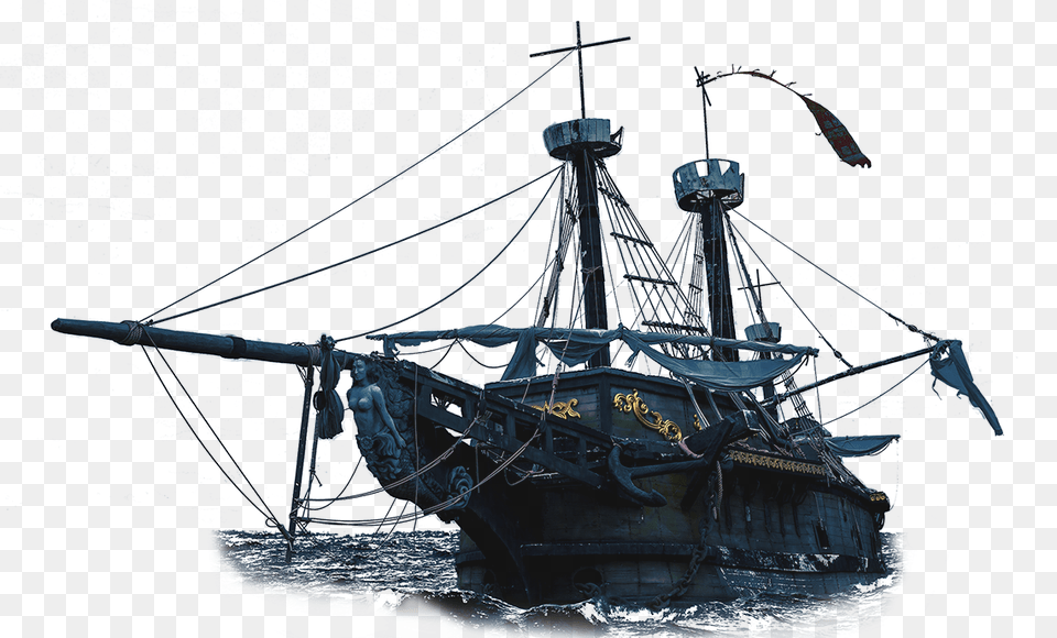 Transparent Shipwreck Transparent Pirate Ship, Cruiser, Military, Navy, Vehicle Free Png