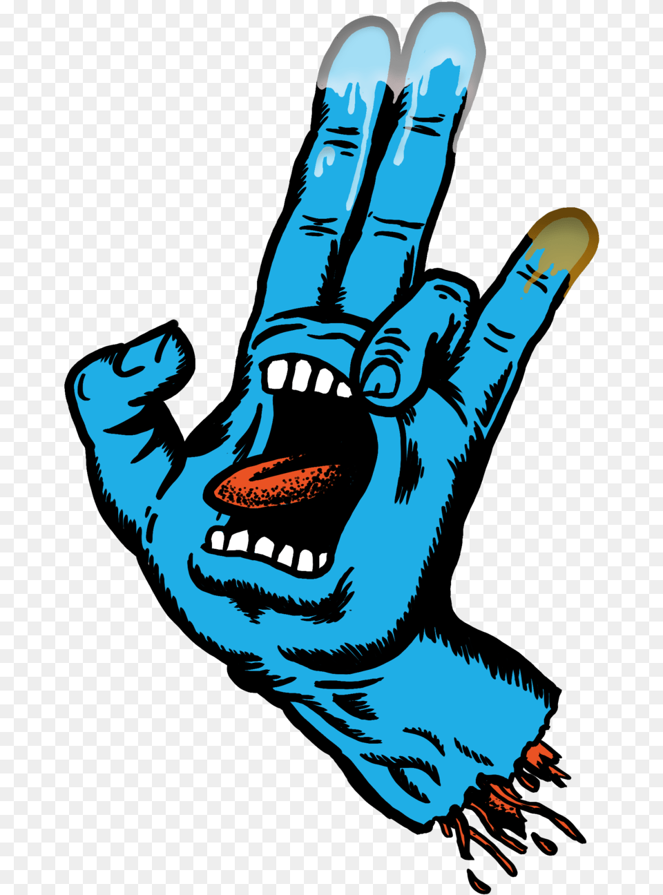 Transparent Shocker Santa Cruz Blue Hand, Glove, Clothing, Body Part, Finger Png Image