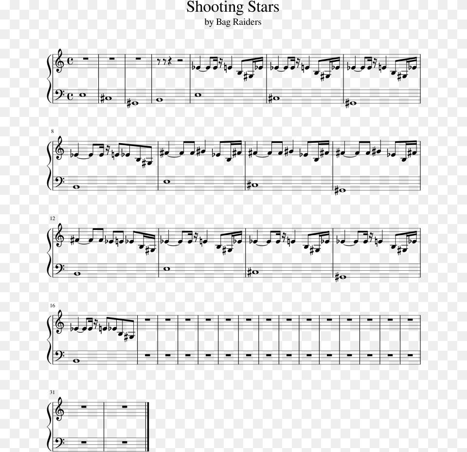 Shooting Star Shooting Stars Piano Sheet Music, Gray Free Transparent Png