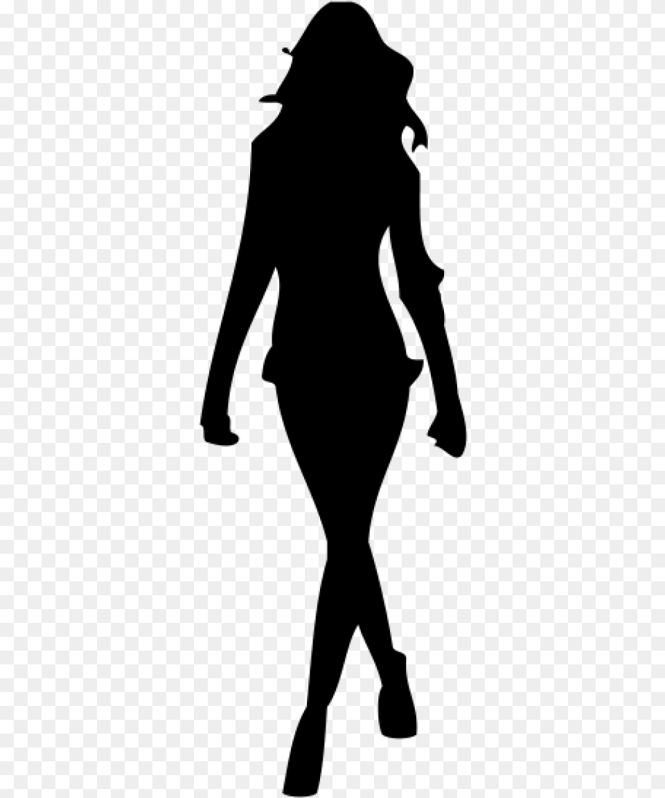 Transparent Shopping Woman, Gray Free Png